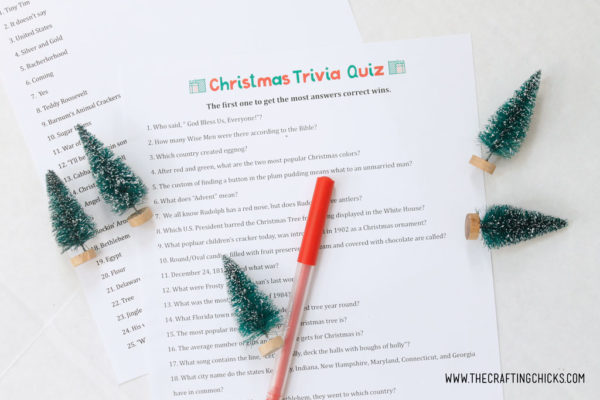 Printable Christmas Games - The Crafting Chicks