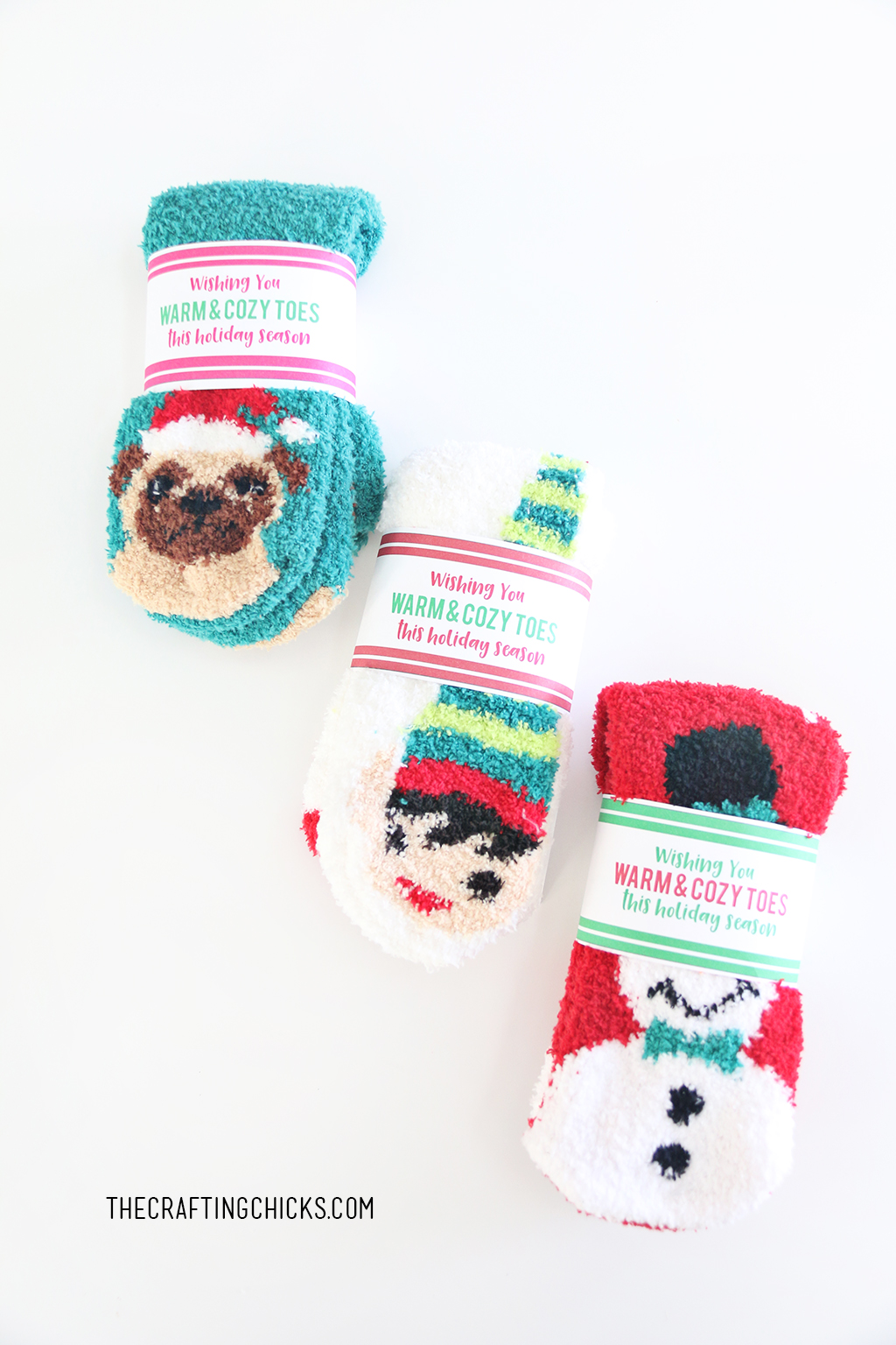 Cozy Christmas Sock and Free Printable Christmas Socks Gift Tag 