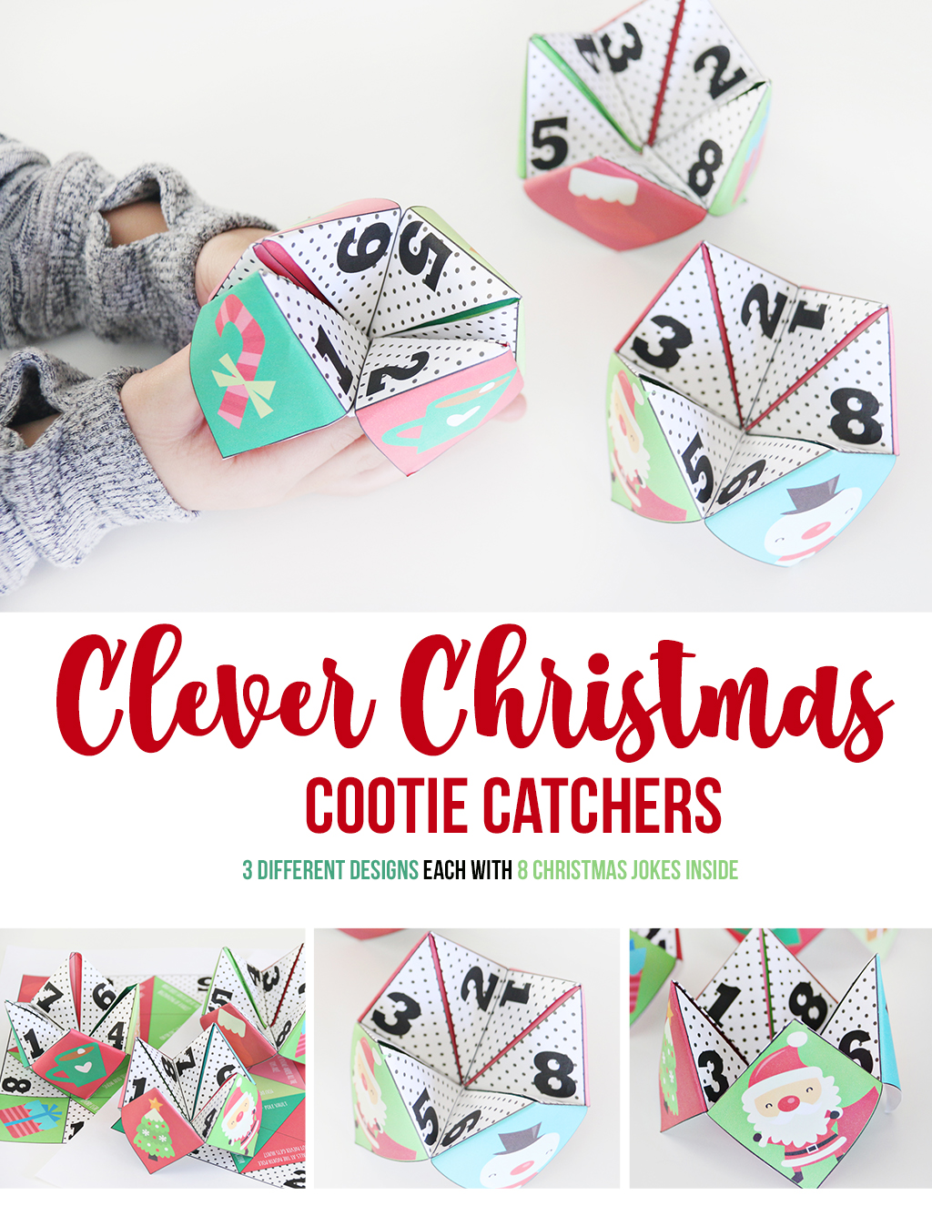 3 Christmas Cootie Catchers