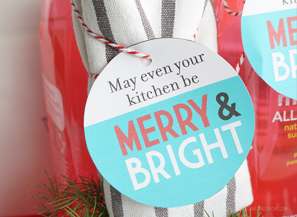 Personalized Merry & Bright Kitchen Towel