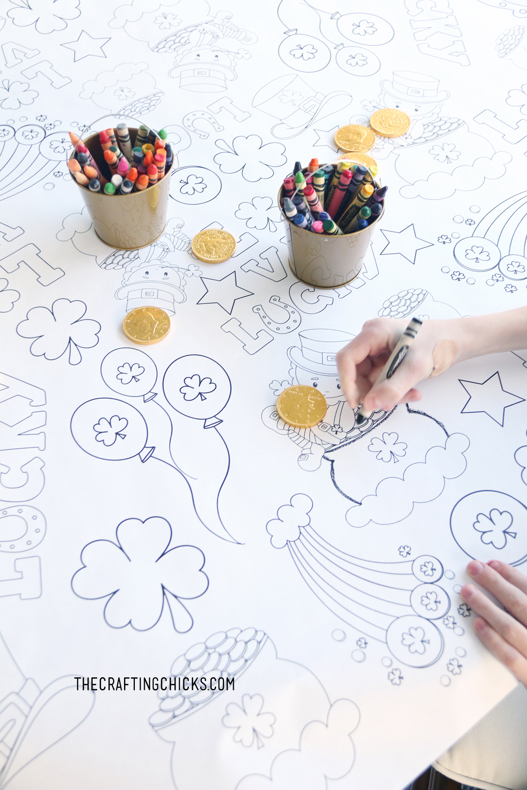 St. patrick's Day Coloring Tablecloth