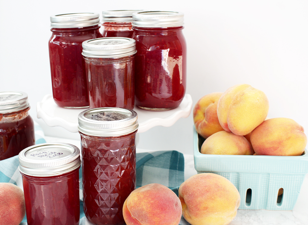 Easy Raspberry and Peach Jam