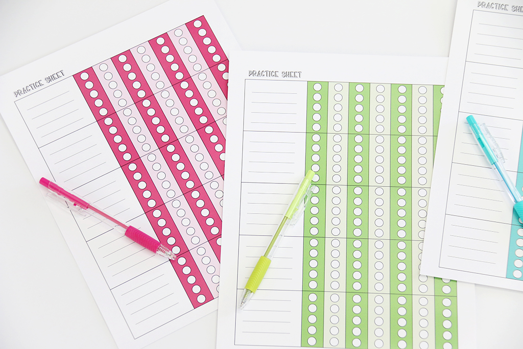 Free Printable Practice Charts for Kids