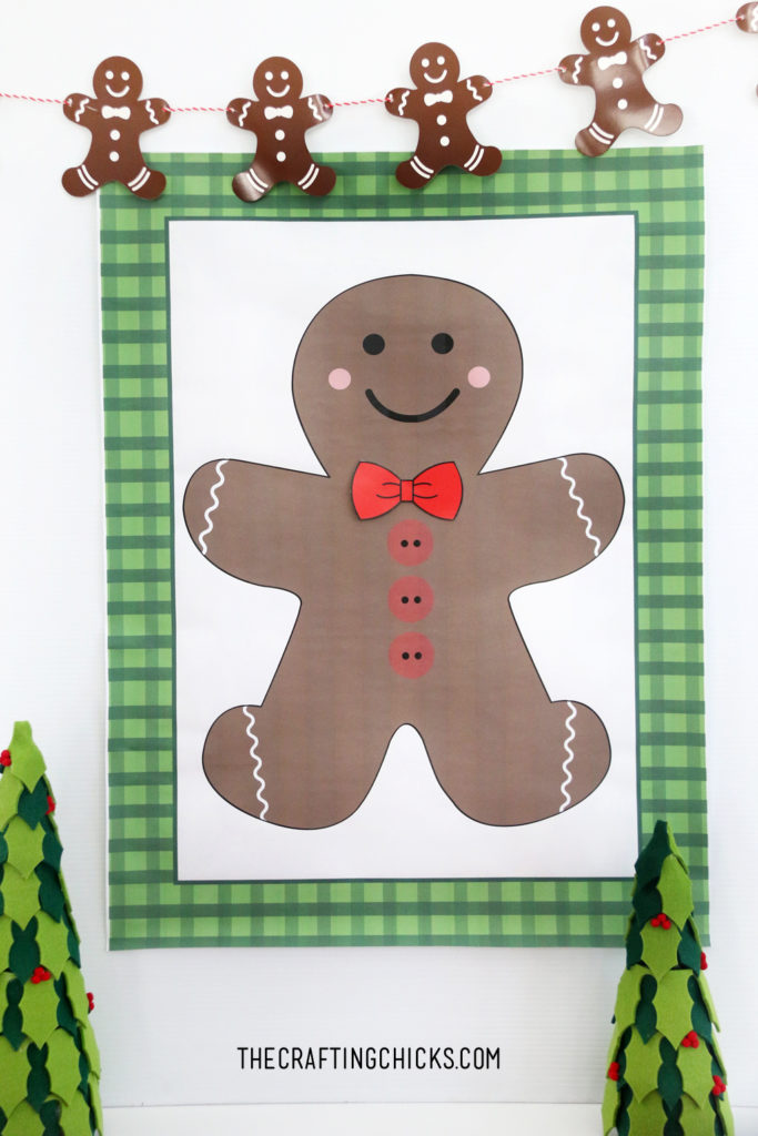 Gingerbread Pin the Bow Tie The Crafting Chicks