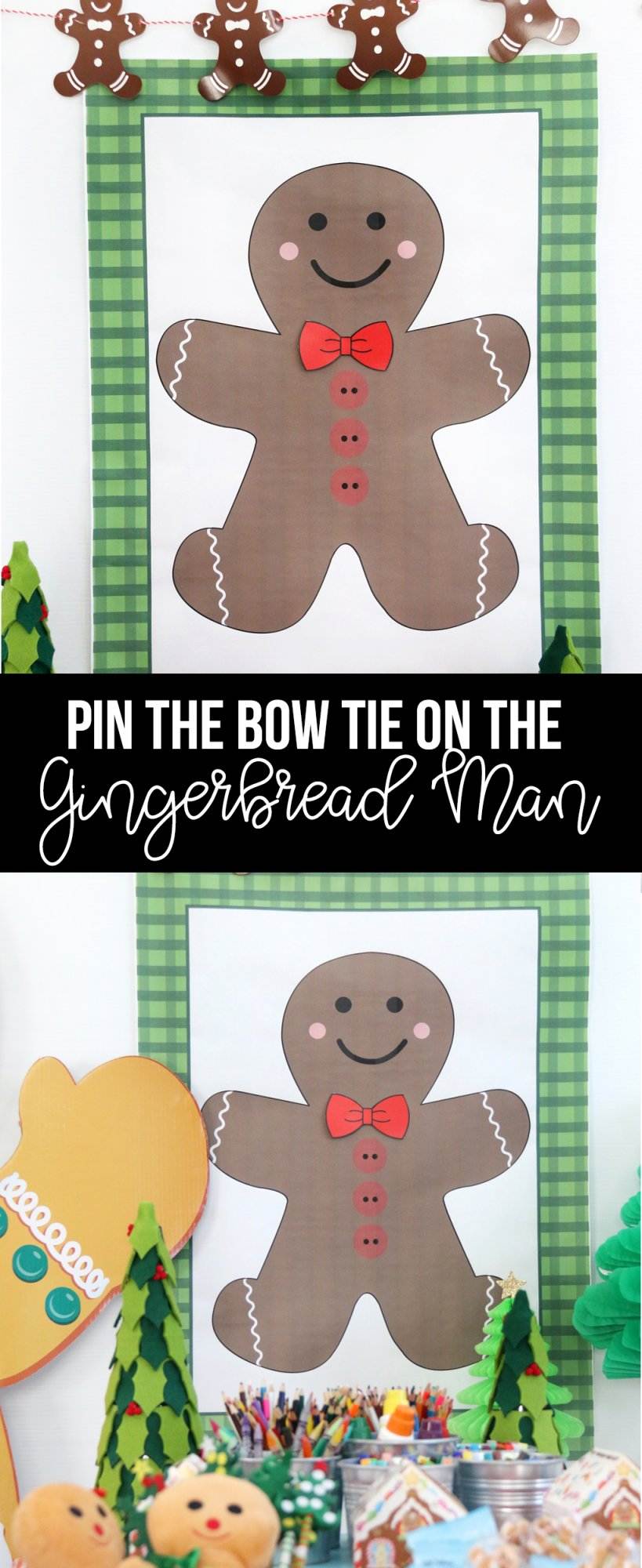 Gingerbread Pin the Bow Tie The Crafting Chicks