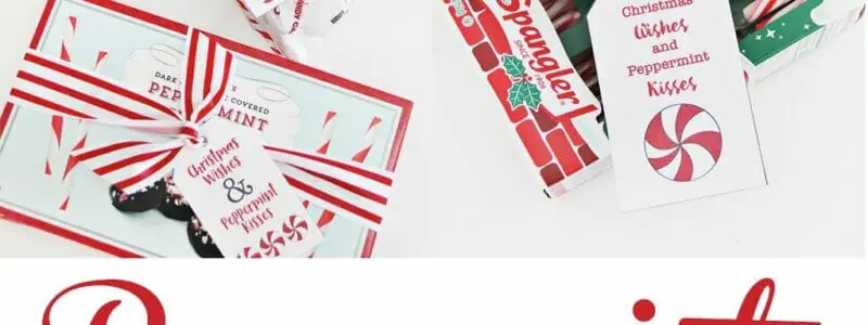 peppermint printable gift tags