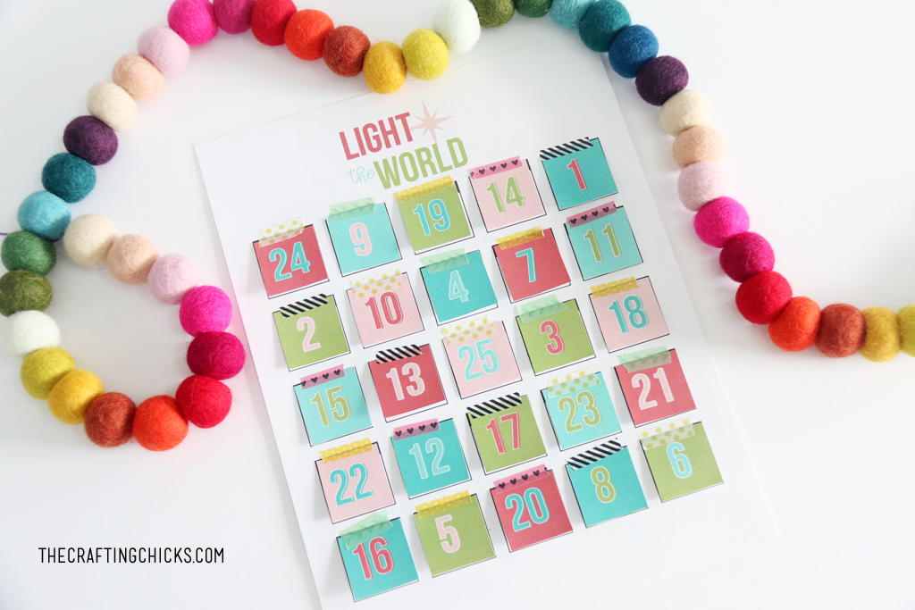 This Christmas season we are finding ways to Light the World. We put together this fun Light the World Advent printable to make it easy for you to do in your own home.