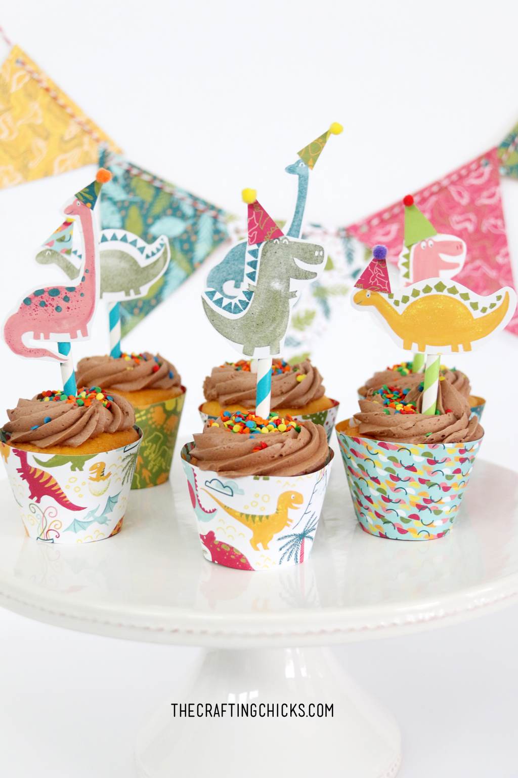 Dinosaur Party Cupcake Toppers The Crafting Chicks