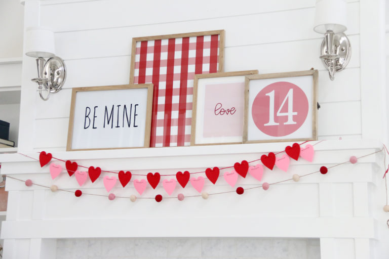 Valentine Mantle Decor And Prints - The Crafting Chicks