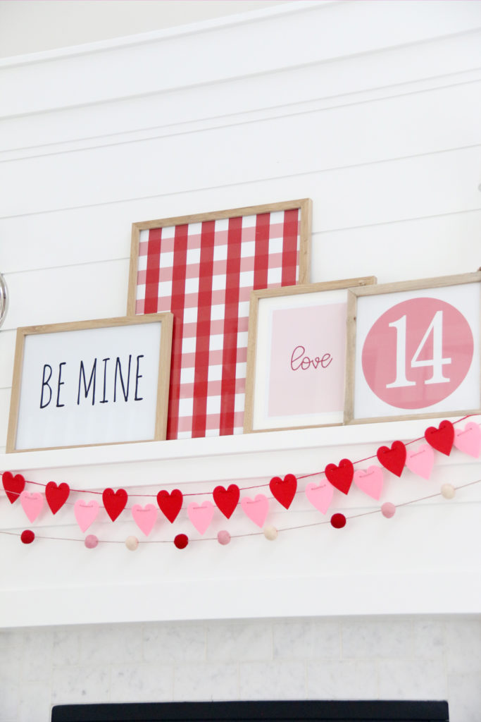 Valentine Mantle Decor And Prints - The Crafting Chicks