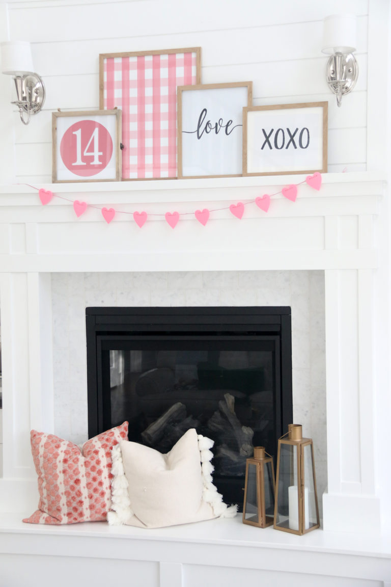 Valentine Mantle Decor And Prints - The Crafting Chicks