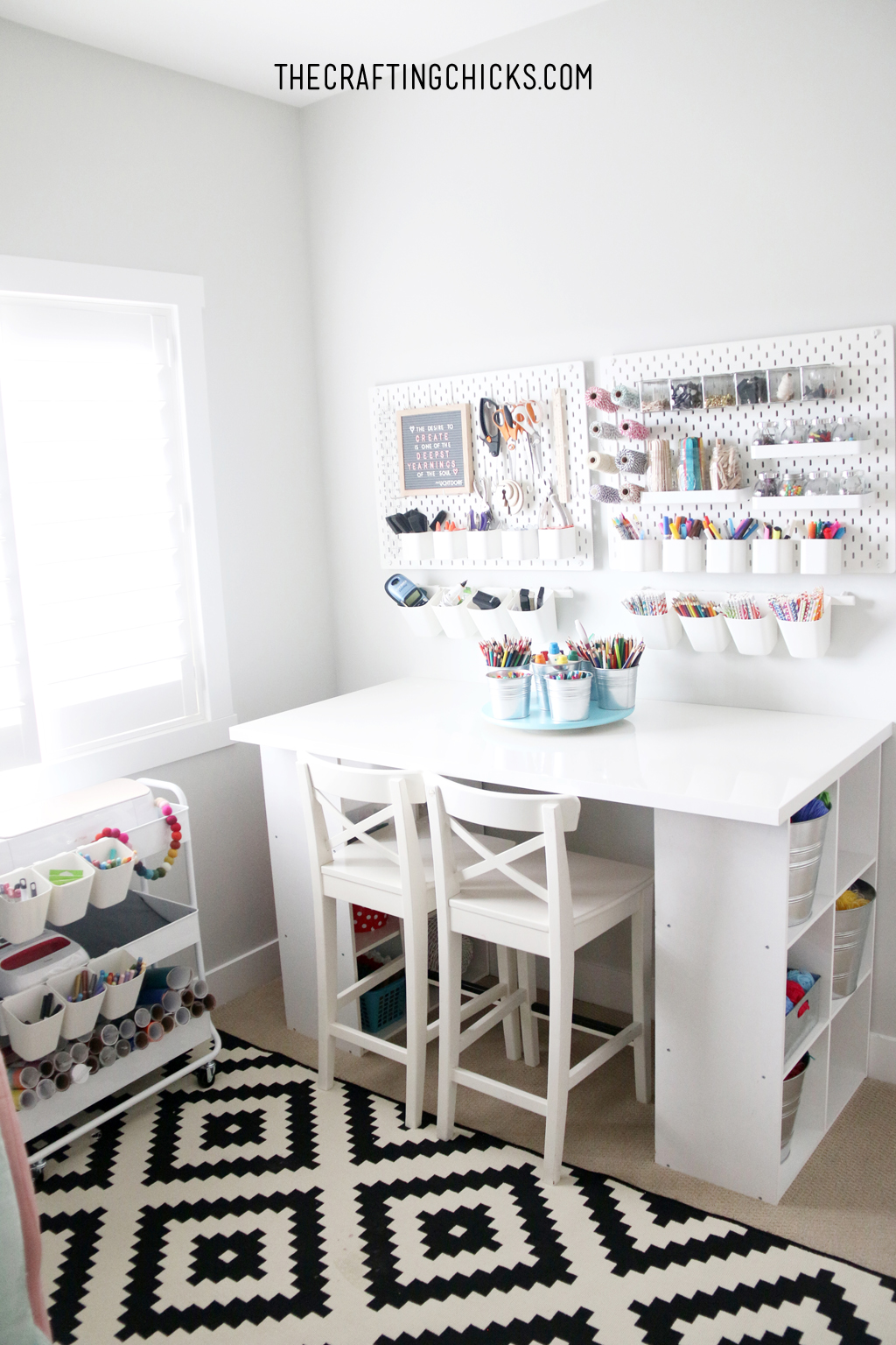 Top 10 Craft Rooms  Craft room tables, Small craft rooms, Craft room design