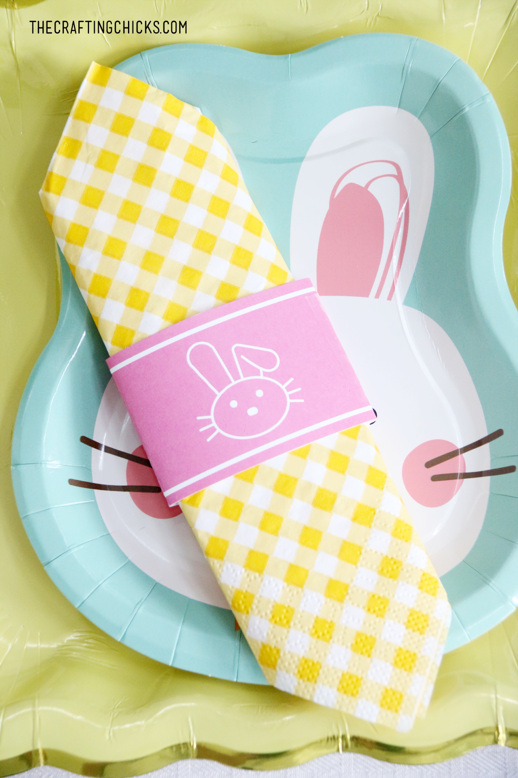 BUNNY YELLOW CHICK BRIGHT TISSUE PAPER SHEETS EASTER DECORATIONS EGG 
