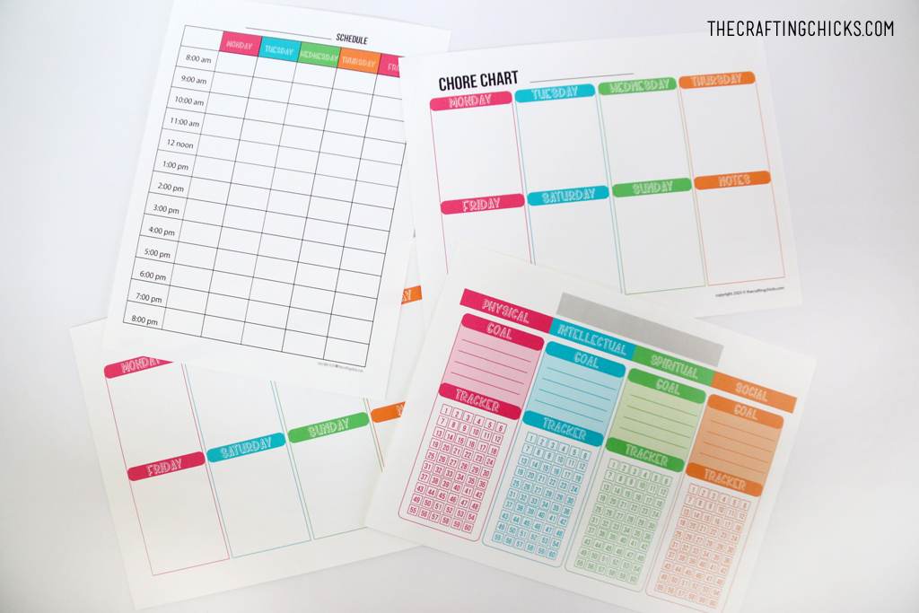 kids weekly planner templates the crafting chicks