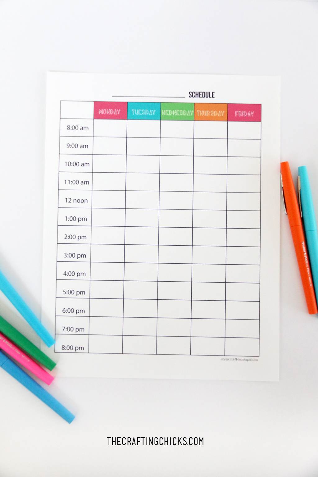 timetables chart plan chart