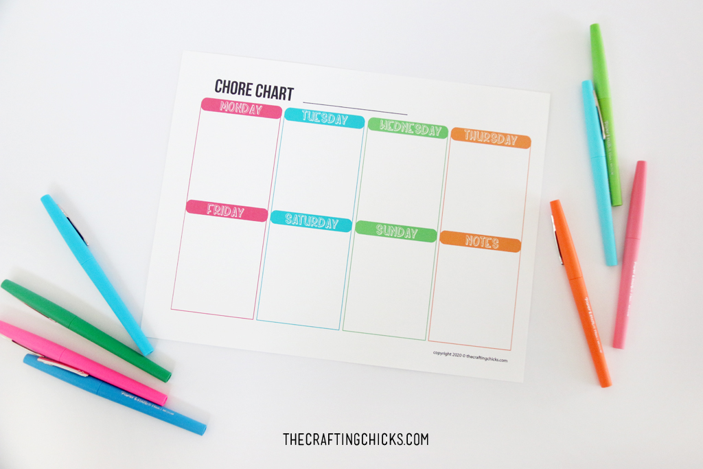 weekly planner printable kids