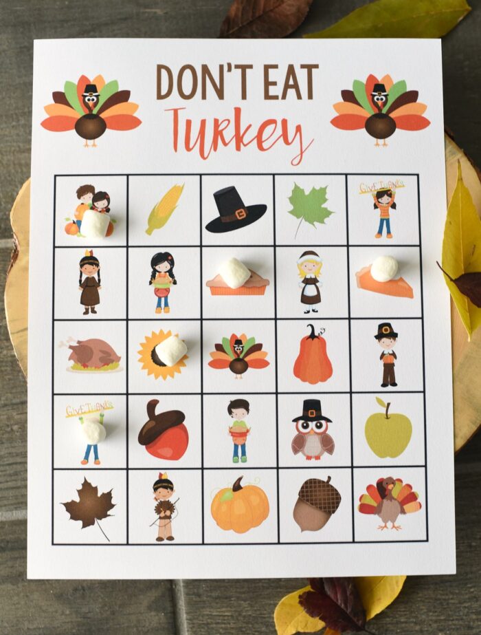 Thanksgiving Printable Games - The Crafting Chicks