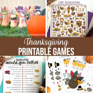 Thanksgiving Printable Games - The Crafting Chicks