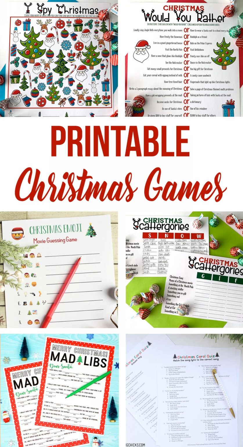 Printable Christmas Games - The Crafting Chicks