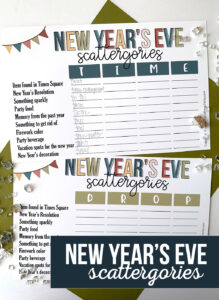 New Year's Eve Scattergories Printable Game - The Crafting Chicks