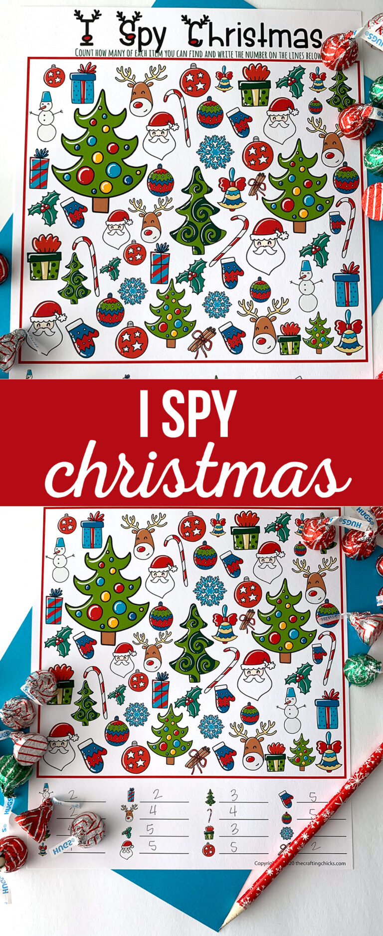 Christmas I-Spy Free Printable Game - The Crafting Chicks