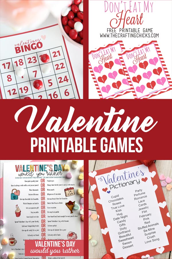 Printable Valentine Games - The Crafting Chicks