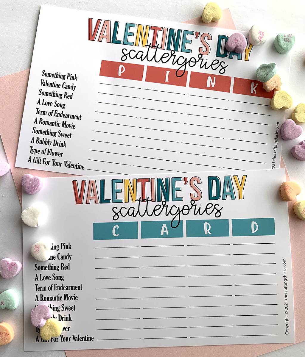 Valentine s Day Scattergories Printable Game The Crafting Chicks