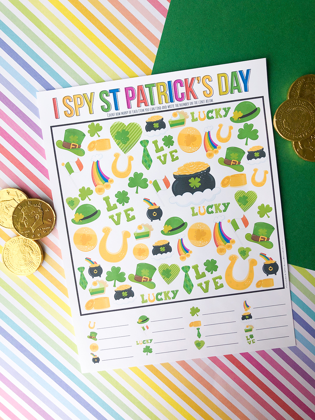 Free St. Patrick's Day I Spy Game - My Pinterventures