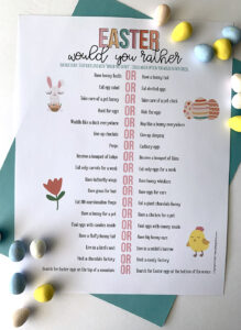 Easter Would You Rather - The Crafting Chicks