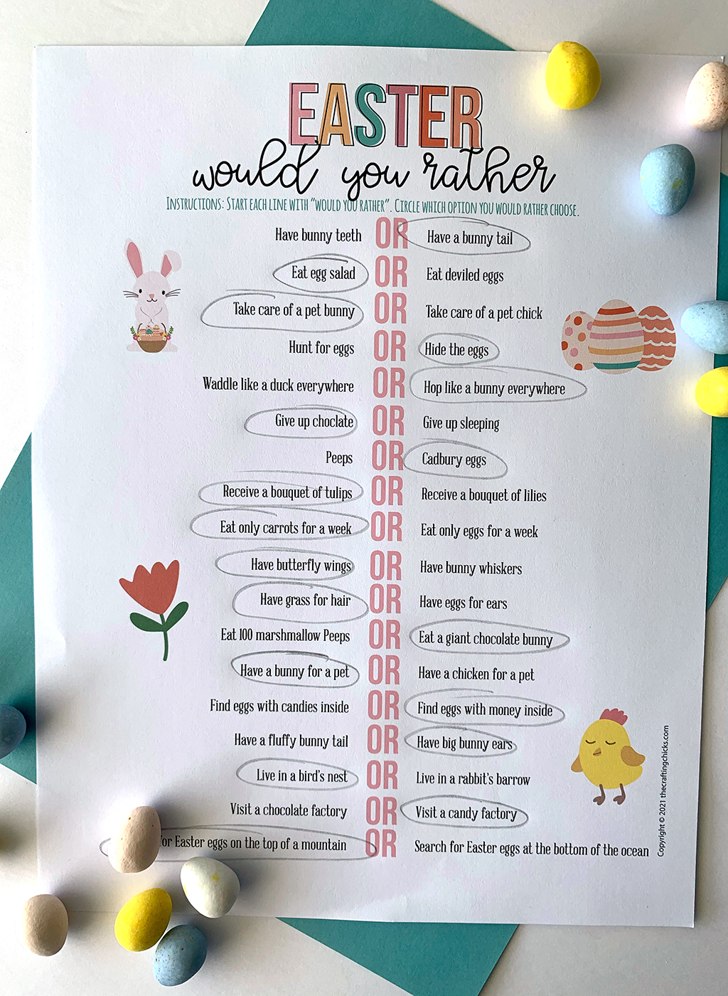 Easter Fun: A Printable Would You Rather Game for Kids