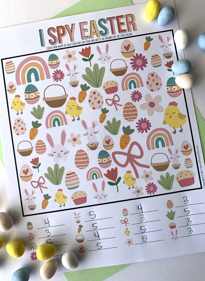 Easter I Spy Printable Game - The Crafting Chicks