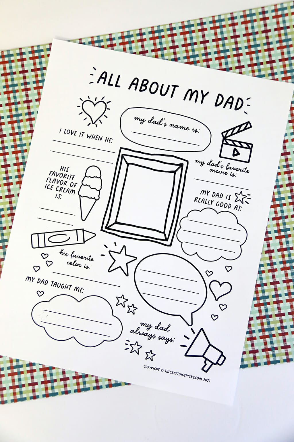 All About My Papi Kid Questionnaire INSTANT DOWNLOAD Fathers 