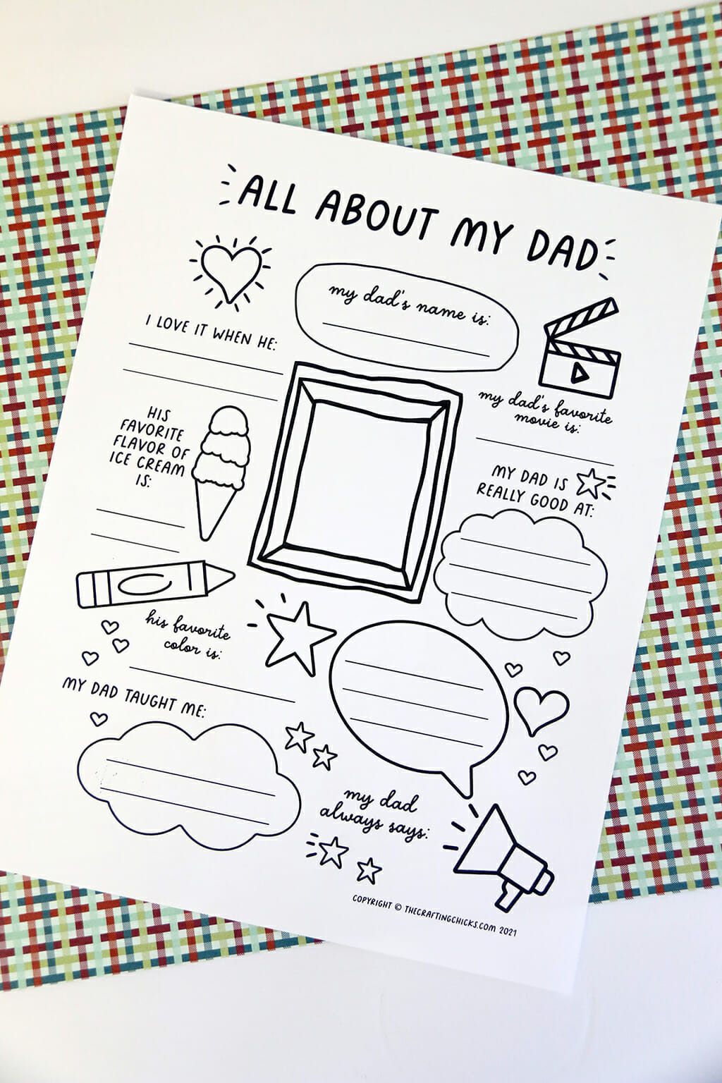 All About My Dad Free Printable The Crafting Chicks Bloglovin 