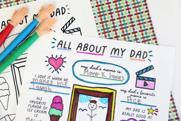 All About My Dad Free Printable - The Crafting Chicks