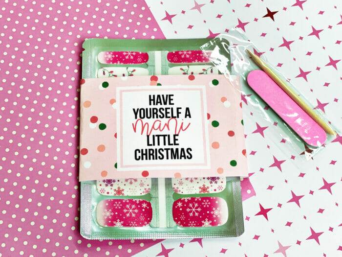 Christmas Nail Wraps Gift with Free Printable - The Crafting Chicks