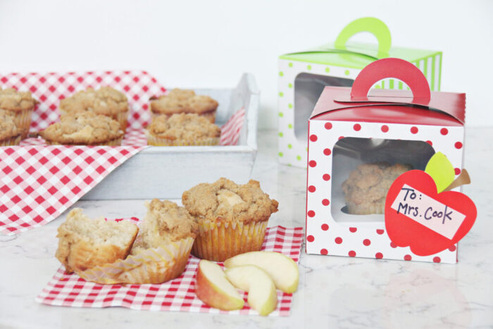 Easy homemade apple muffins with chopped apples and cinnamon