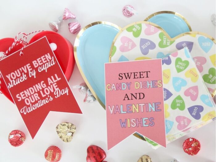 Valentine door drop gifts with free printable tags
