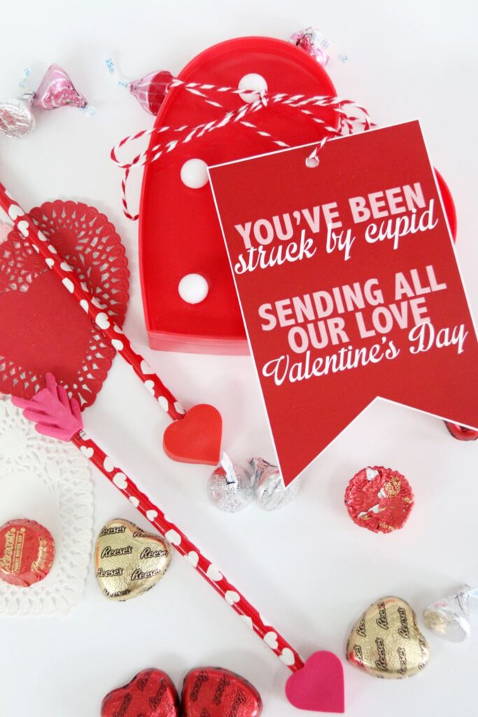 Struck by Cupid Valentine doorstep surprise